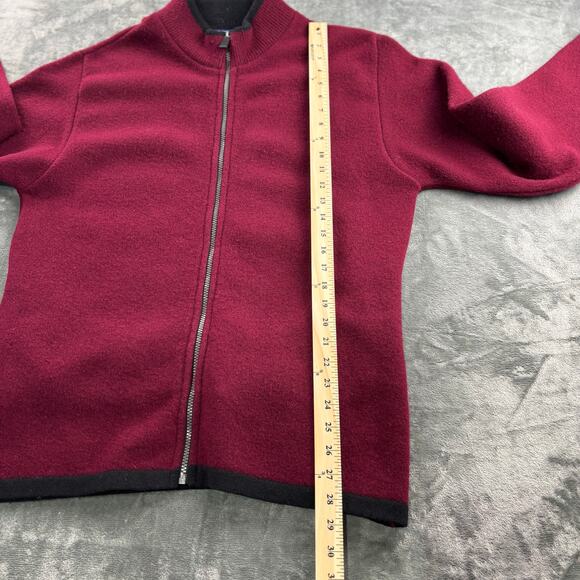 Lochaven of Scotland Sweater Men’s M 100% Lambswool Cabincore Thermal Burgundy - Picture 11 of 13